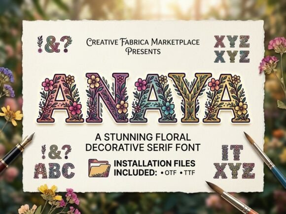 Anaya: Where Typography Meets a Blooming Garden
