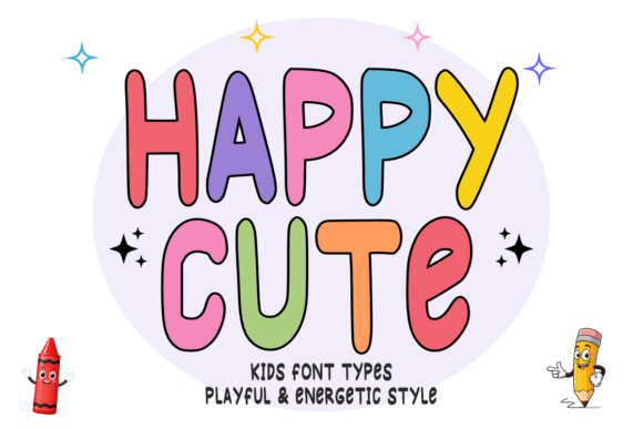 Happy Cute: A Playful Display Font for Energetic Designs