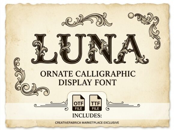 Luna: The Ornate Calligraphic Display Font