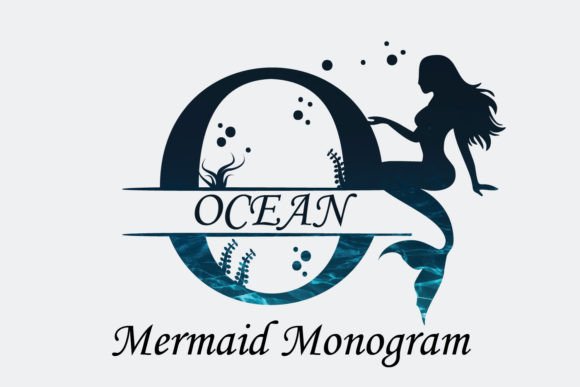 Ocean Mermaid Monogram: An Elegant Decorative Font
