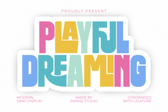 Playful Dreaming: A Bold Display Font for Whimsical Branding