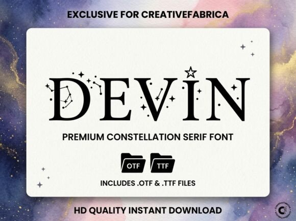 Reach for the Stars with Devin: A Celestial Serif for Cosmic Brands