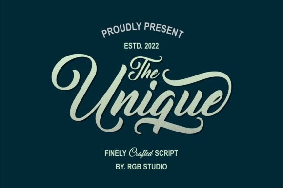 The Timeless Charm of Unique: A Script Font for Every Creative Project