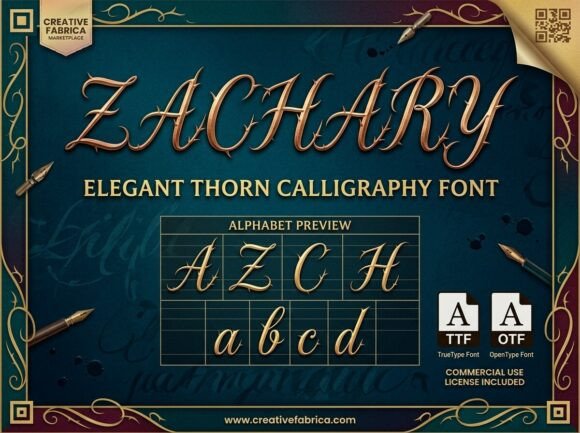 Zachary: The Calligraphy Font That Walks the Line Between Elegance and Edge